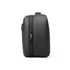 Compact black toiletry bag with zipper for organized travel storage